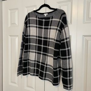 J.Jill black and white sweater - size L